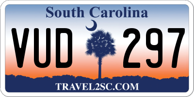 SC license plate VUD297