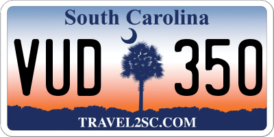 SC license plate VUD350