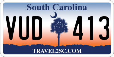SC license plate VUD413