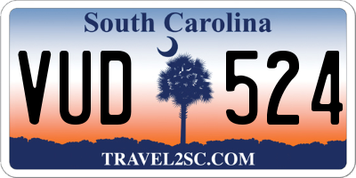 SC license plate VUD524