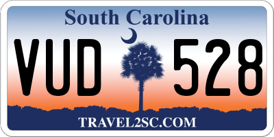 SC license plate VUD528