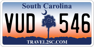 SC license plate VUD546
