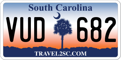 SC license plate VUD682