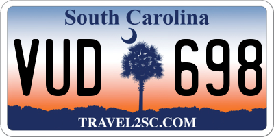 SC license plate VUD698