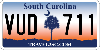 SC license plate VUD711