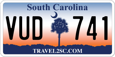 SC license plate VUD741