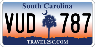 SC license plate VUD787