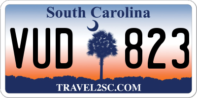 SC license plate VUD823