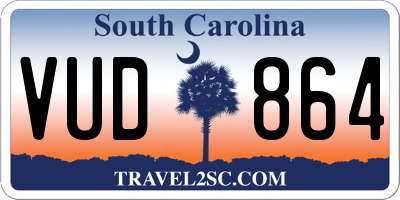 SC license plate VUD864