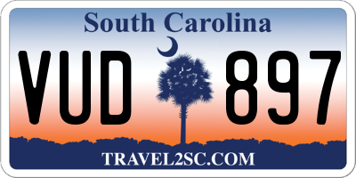 SC license plate VUD897