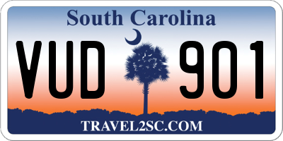 SC license plate VUD901