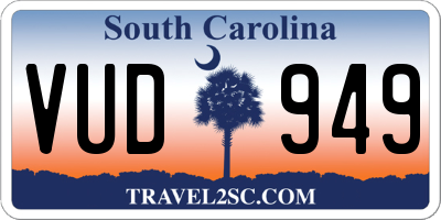 SC license plate VUD949