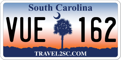 SC license plate VUE162