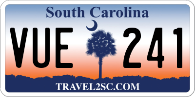 SC license plate VUE241