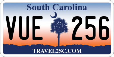 SC license plate VUE256