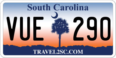SC license plate VUE290