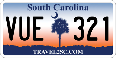 SC license plate VUE321