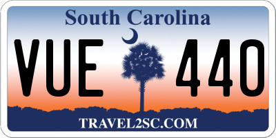 SC license plate VUE440