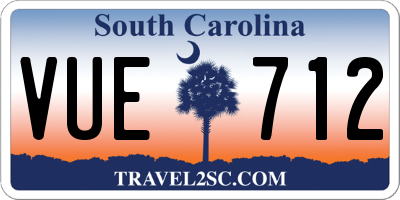 SC license plate VUE712