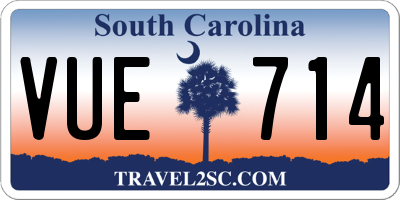 SC license plate VUE714