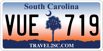 SC license plate VUE719