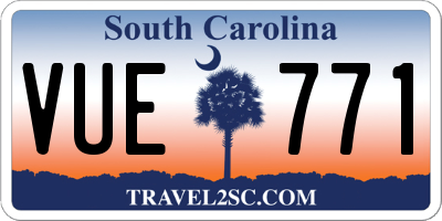 SC license plate VUE771