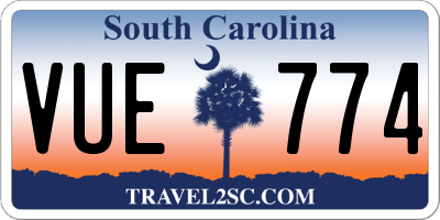 SC license plate VUE774