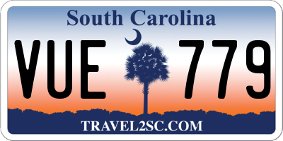 SC license plate VUE779