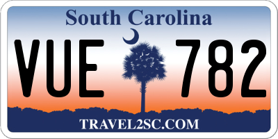 SC license plate VUE782