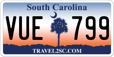 SC license plate VUE799