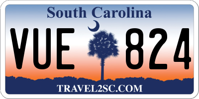 SC license plate VUE824