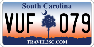 SC license plate VUF079