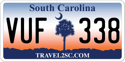 SC license plate VUF338