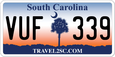 SC license plate VUF339