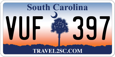 SC license plate VUF397