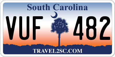SC license plate VUF482