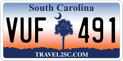 SC license plate VUF491