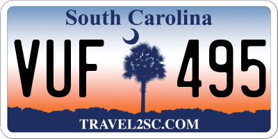 SC license plate VUF495