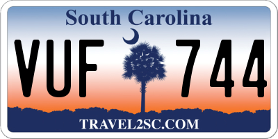 SC license plate VUF744