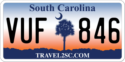 SC license plate VUF846
