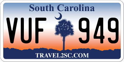 SC license plate VUF949