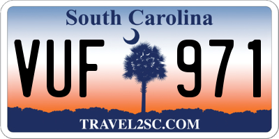 SC license plate VUF971