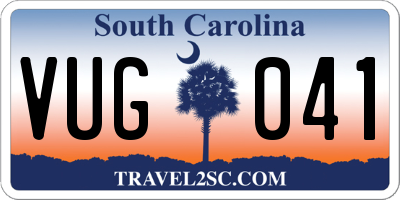 SC license plate VUG041