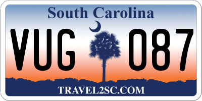SC license plate VUG087