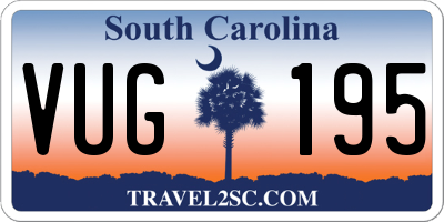 SC license plate VUG195