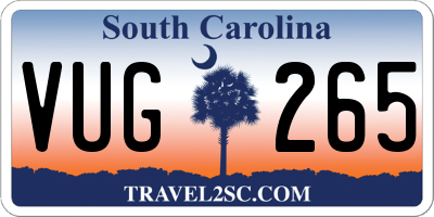 SC license plate VUG265