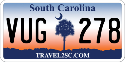 SC license plate VUG278