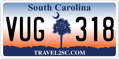 SC license plate VUG318