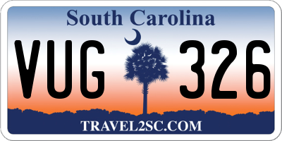 SC license plate VUG326