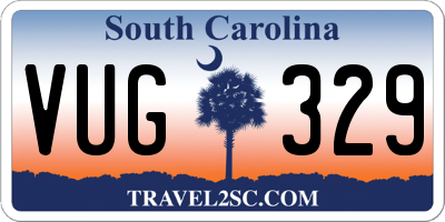 SC license plate VUG329
